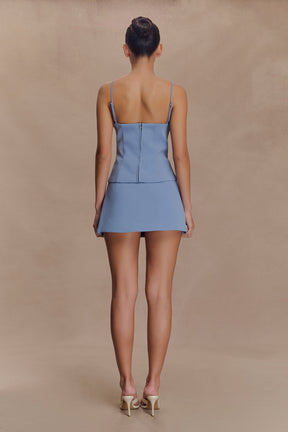 Jaime Spaghetti Strap Suiting Top - Ocean Blue