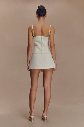 Jaime Spaghetti Strap Suiting Top - Ivory