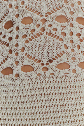 Everette Crochet Knit Mini Dress - Ivory