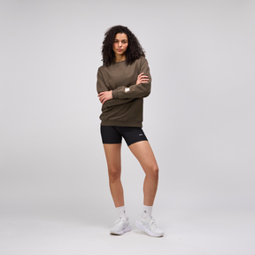 Cotton Fleece Crewneck - Unisex, Dark Fatigue