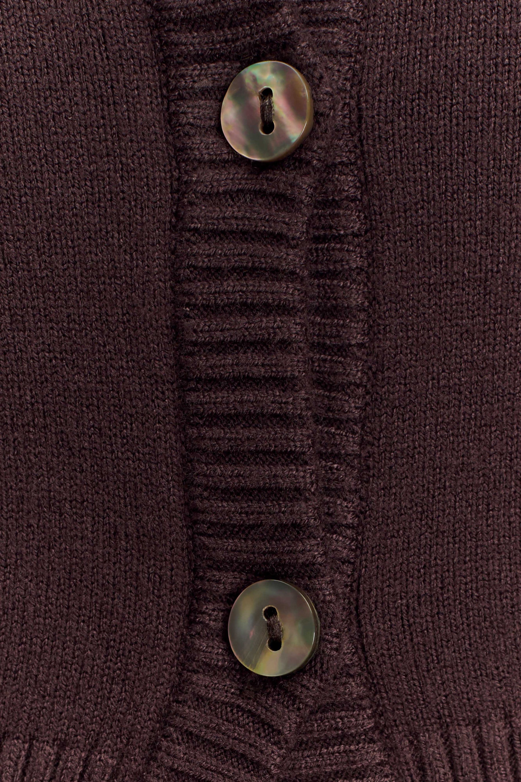 Reese Fitted Knit Cardigan - Dark Chocolate