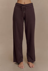 Natalya Knit Wide Leg Pants - Dark Chocolate