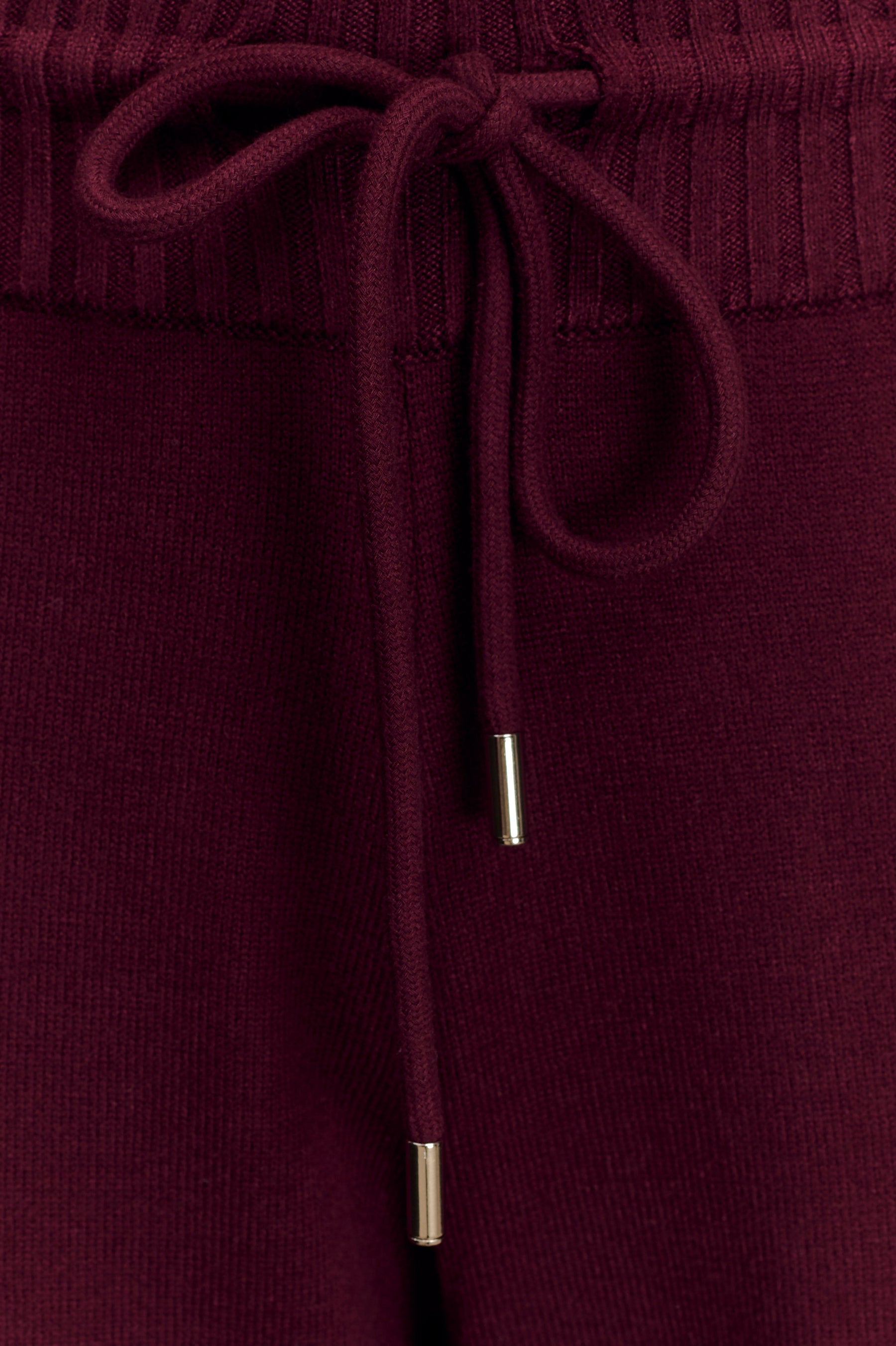 Natalya Knit Wide Leg Pants - Merlot