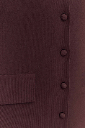 Pearson Short Sleeve Knit Midi Dress - Chocolate