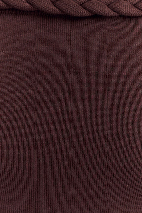 Heidi Strapless Knit Scarf Maxi Dress - Dark Chocolate