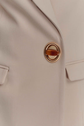 Max Cinched Waist Blazer - Ivory Stone
