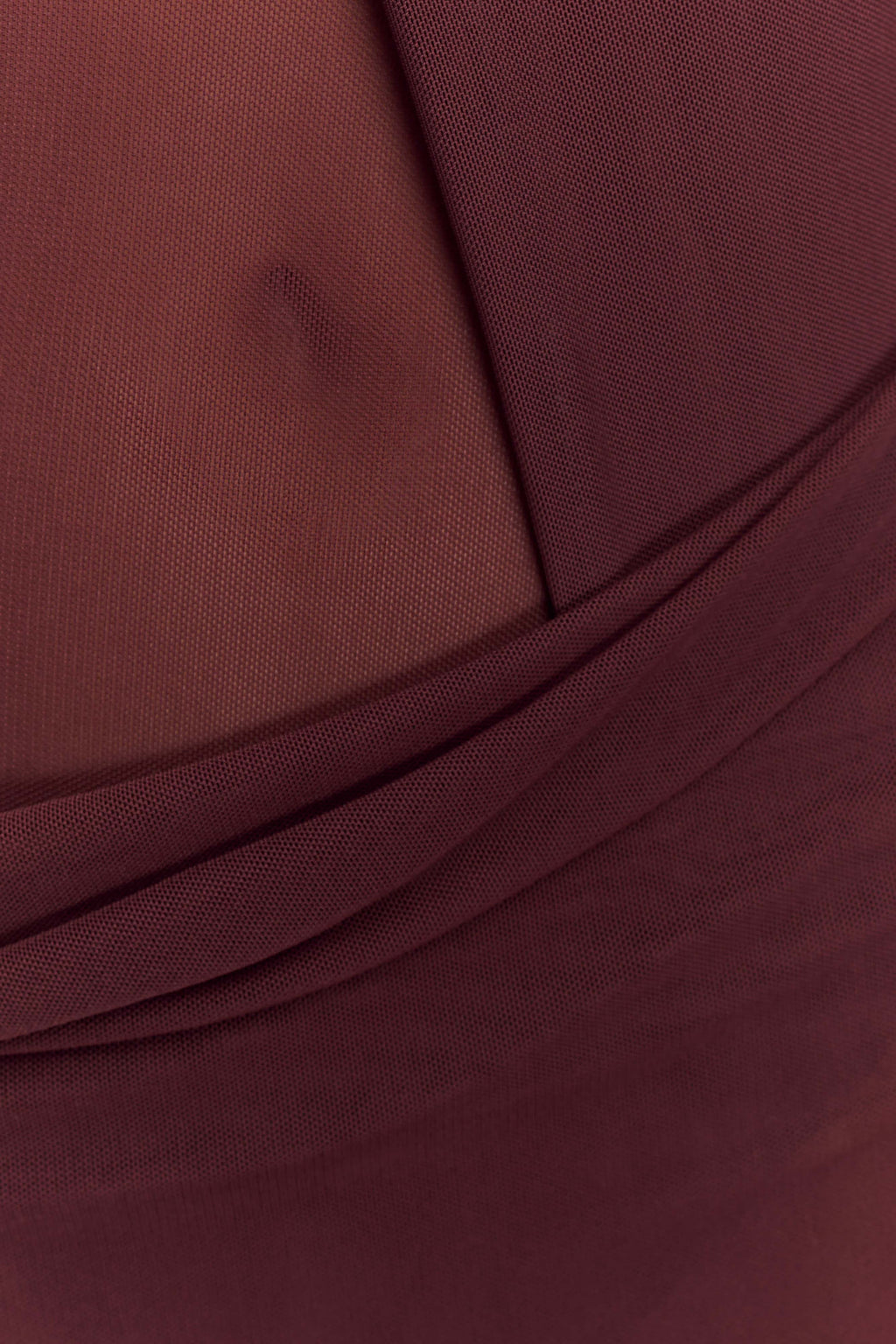 Edwina Knotted Mesh Maxi Dress - Mahogany