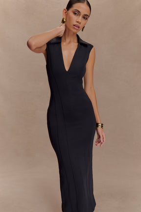 Keagan Sleeveless Midi Dress - Black