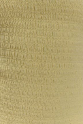 Maureen Cotton Shirring Maxi Dress - Lemon