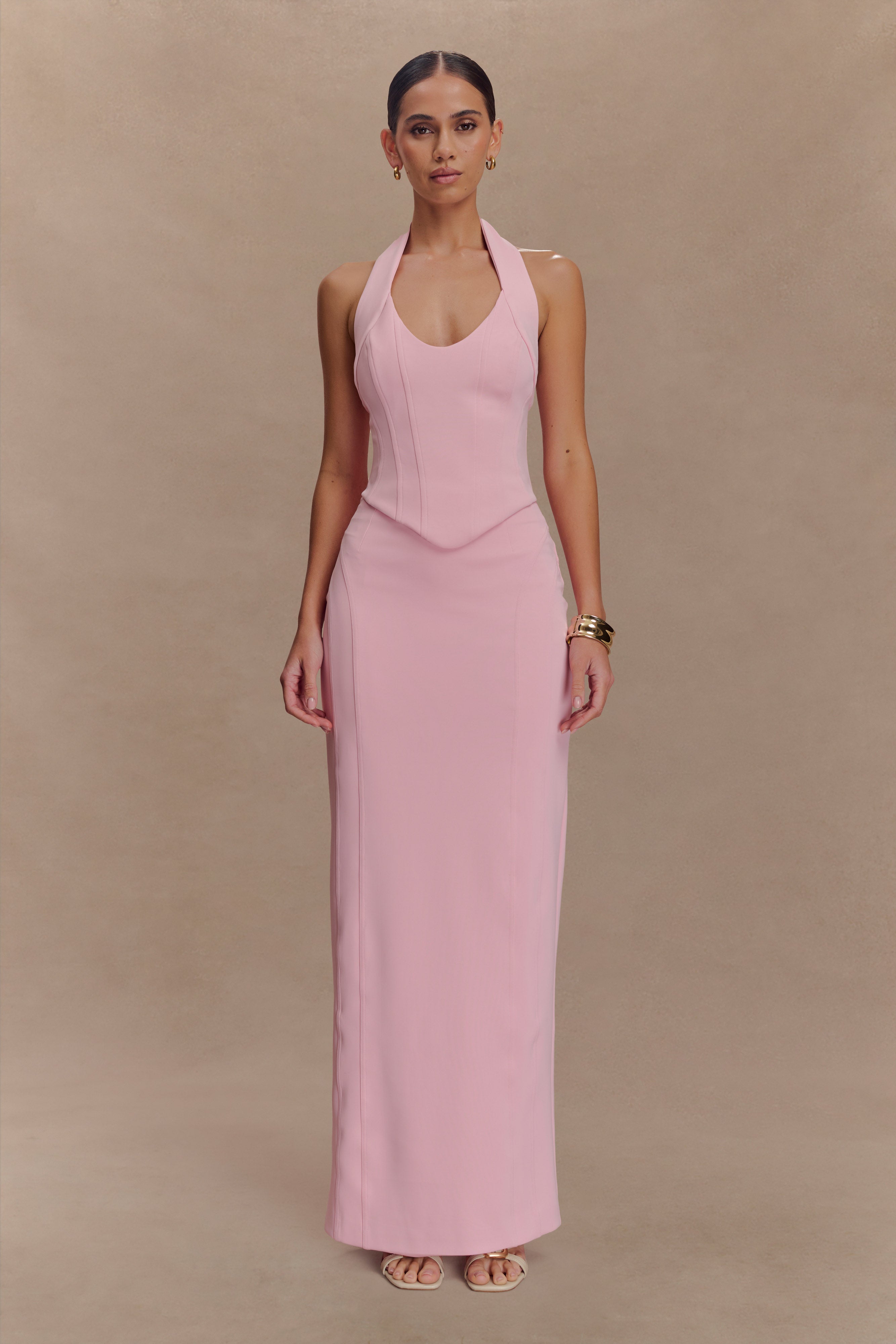 Alma High Waist Maxi Skirt - Candy Pink