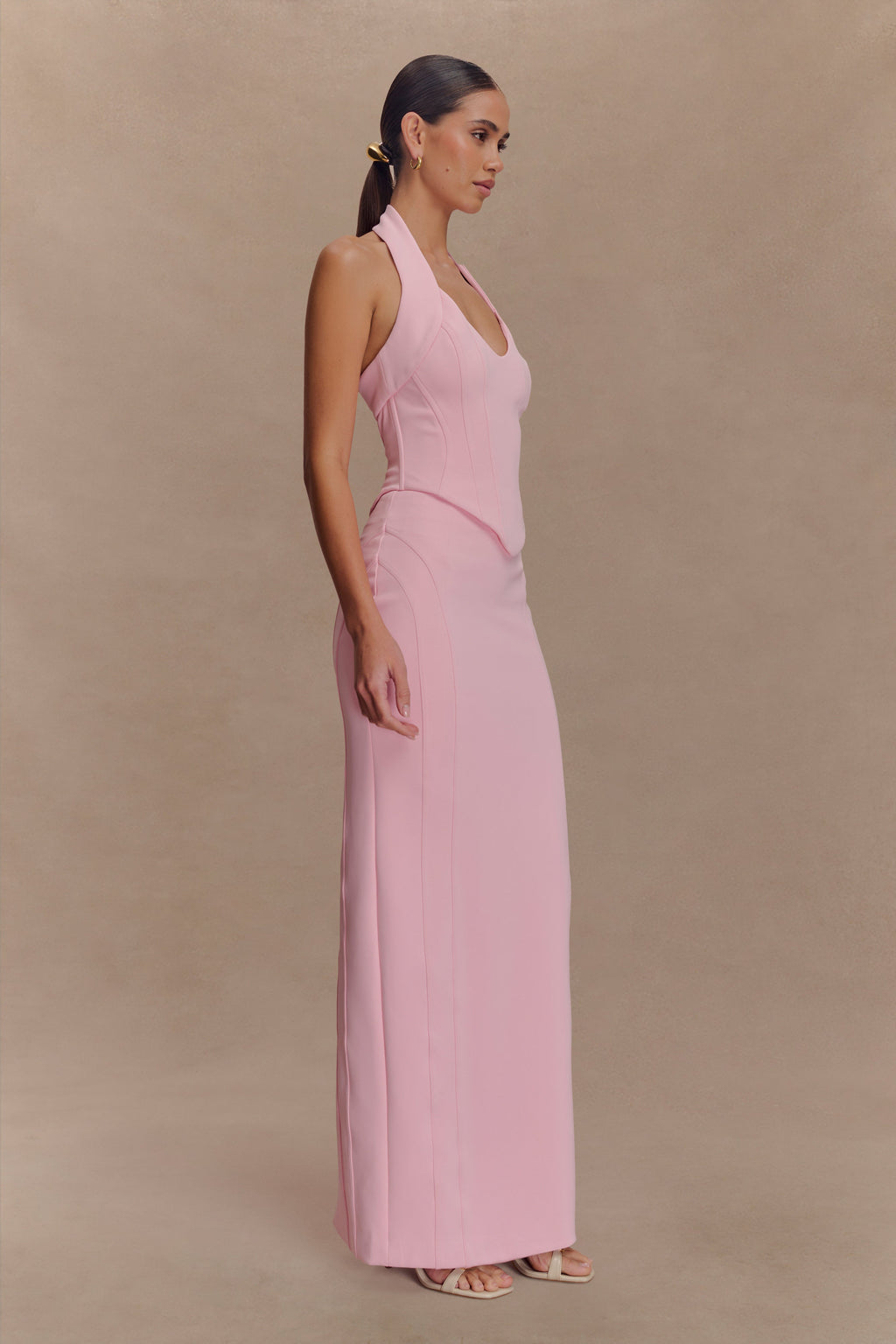 Alma High Waist Maxi Skirt - Candy Pink