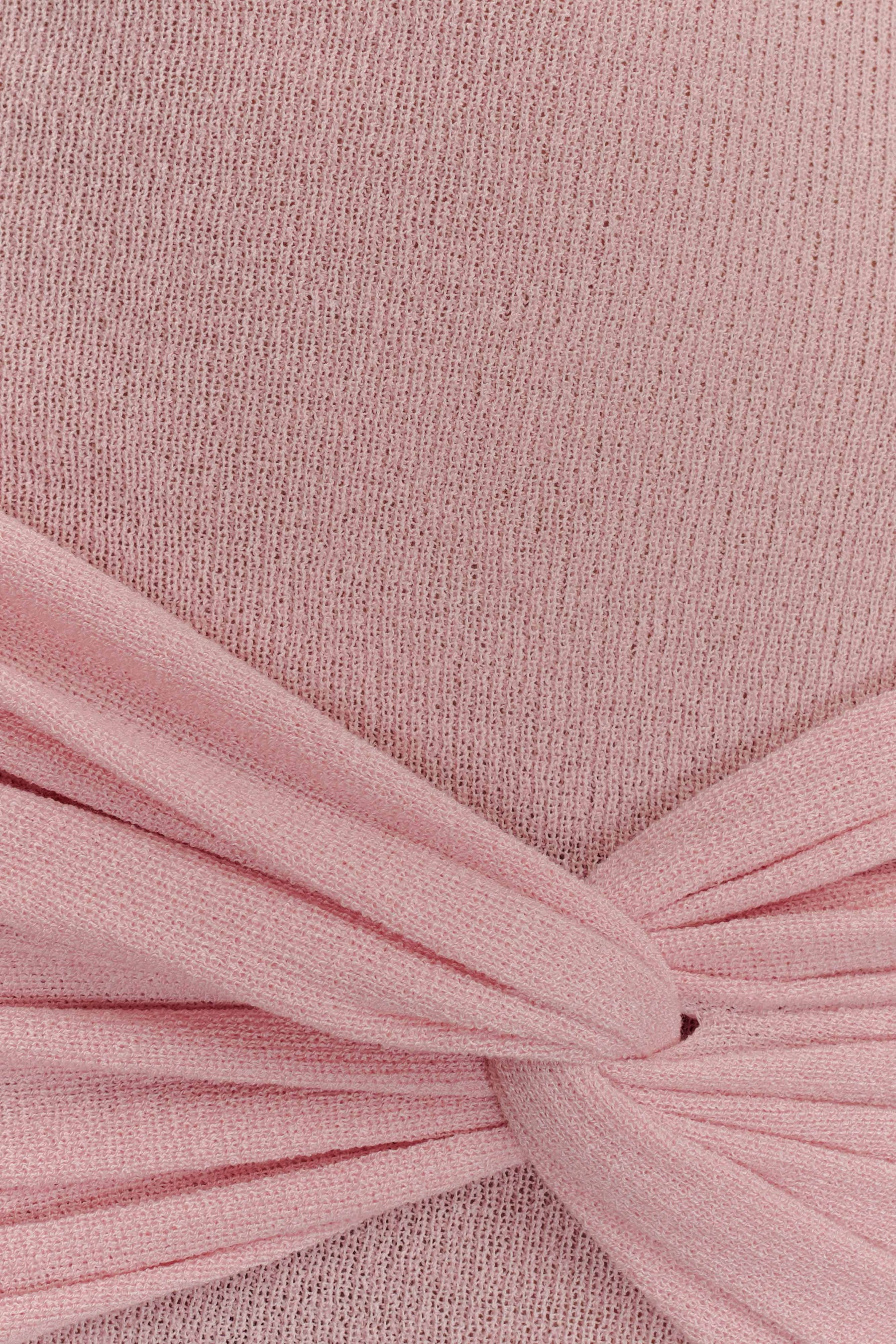 Laurie Twist Knit Mini Dress - Baby Pink