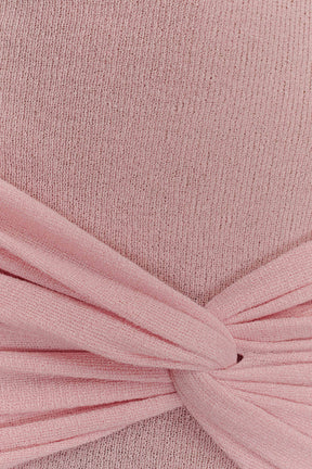 Laurie Twist Knit Mini Dress - Baby Pink