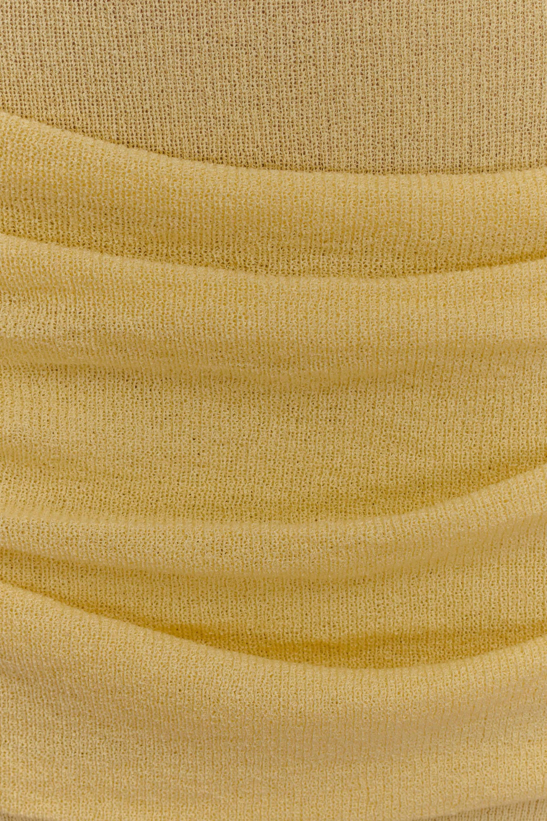 Elora Strapless Knit Maxi Dress - Lemon