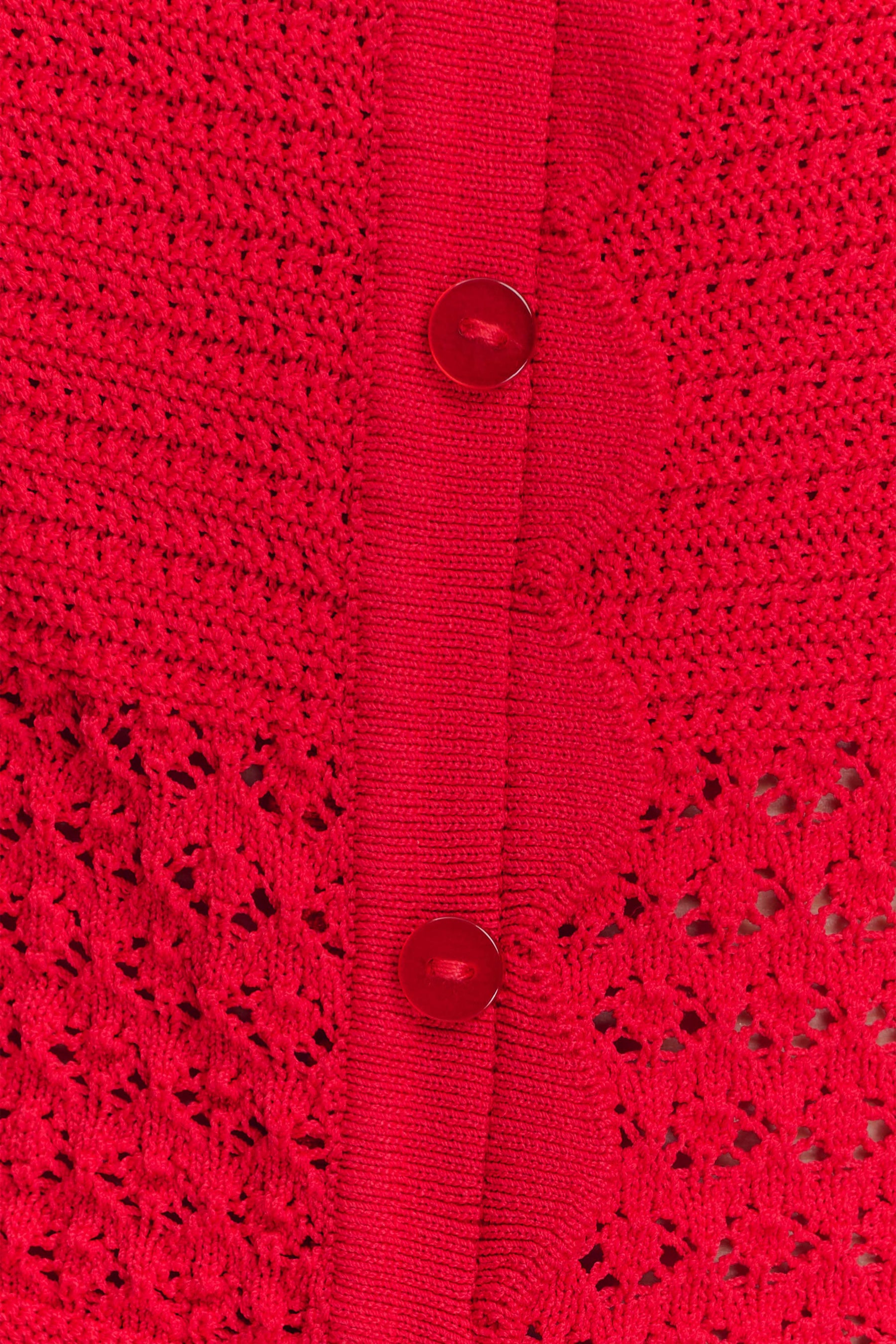 Madeline Scallop Knit Top - Red