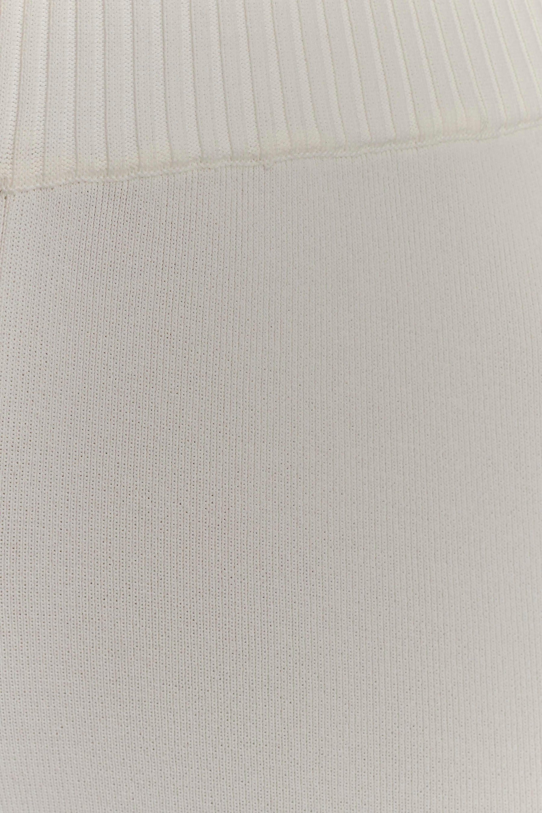 Fabiana Wide Leg Knit Pant - White