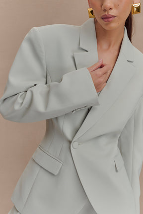 Jameson Cinched Suiting Blazer - Light Sage