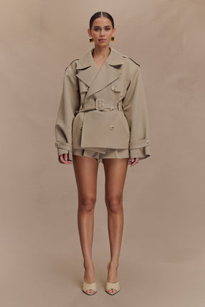 Alden High Waisted Short - Pebble
