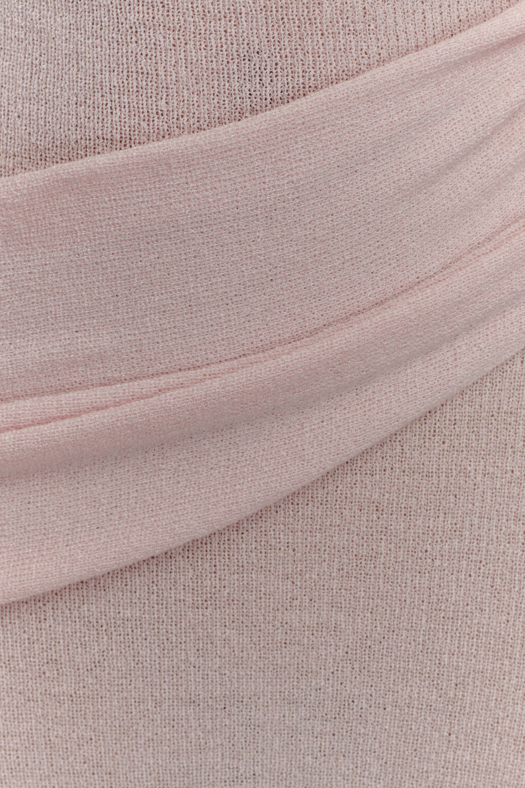 Alexius One Shoulder Knit Maxi Dress - Dusty Pink