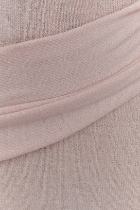 Alexius One Shoulder Knit Maxi Dress - Dusty Pink