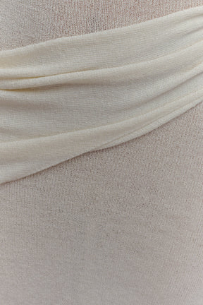 Alexius One Shoulder Knit Maxi Dress - Ivory