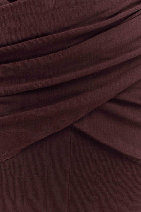 Reama Wrap Over Knit Maxi Dress - Chocolate