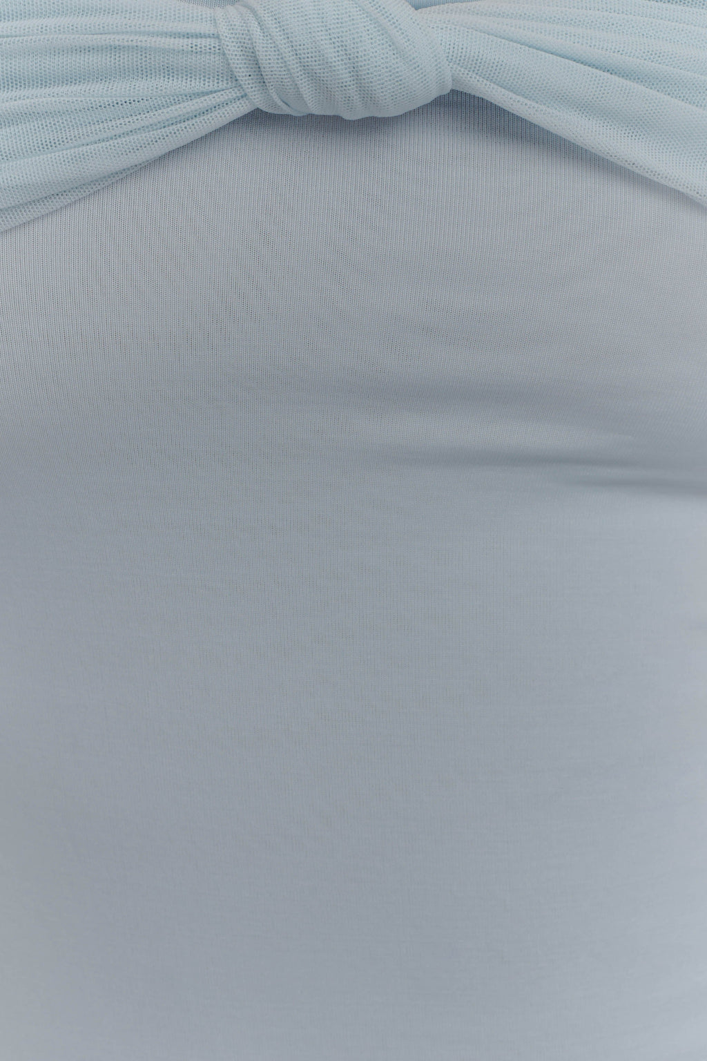 Bernadina Mesh And Slinky Halter Maxi Dress - Pale Blue