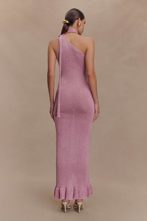 Celestino Floral Metallic Knit Maxi Dress - Pink
