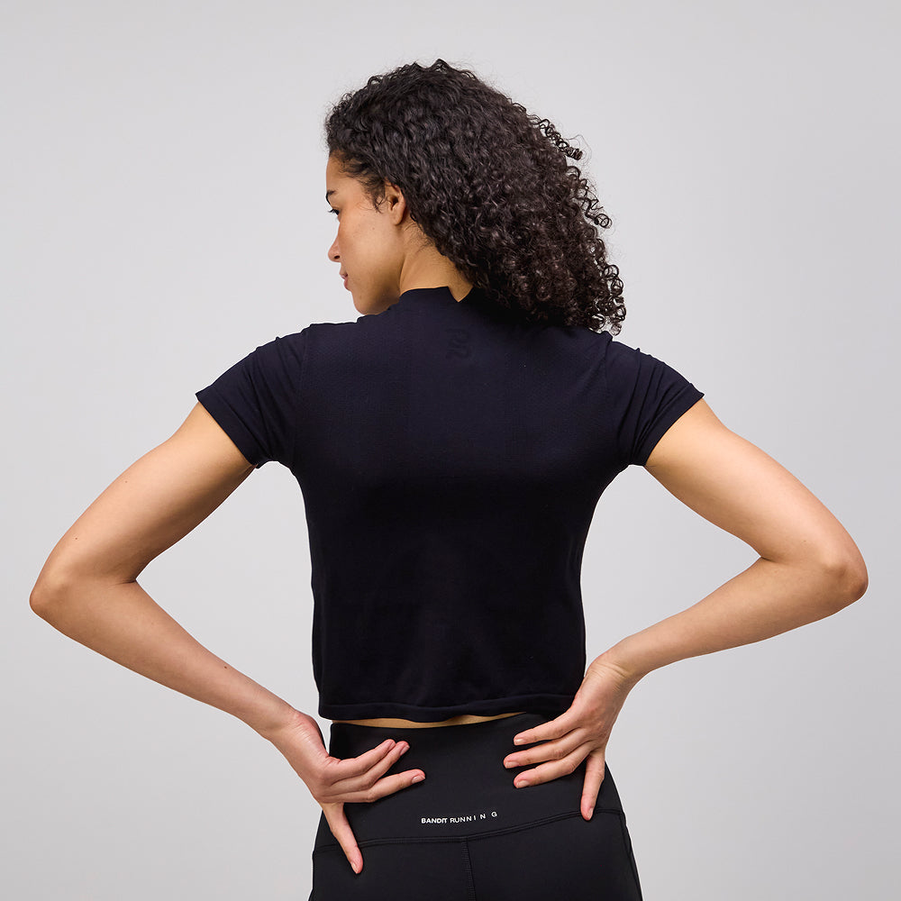 Mercury Seamless™ Women's Crop Tee - Black