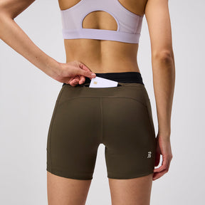 Stamina™ 5" Women's Compression Shorts - Dark Fatigue