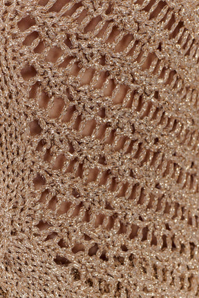 Waverley Metallic Knit Swim Cover Up - Gold