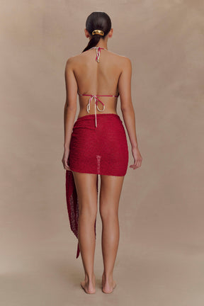 Sammy Boucle Knit Cover Up - Dragonfruit