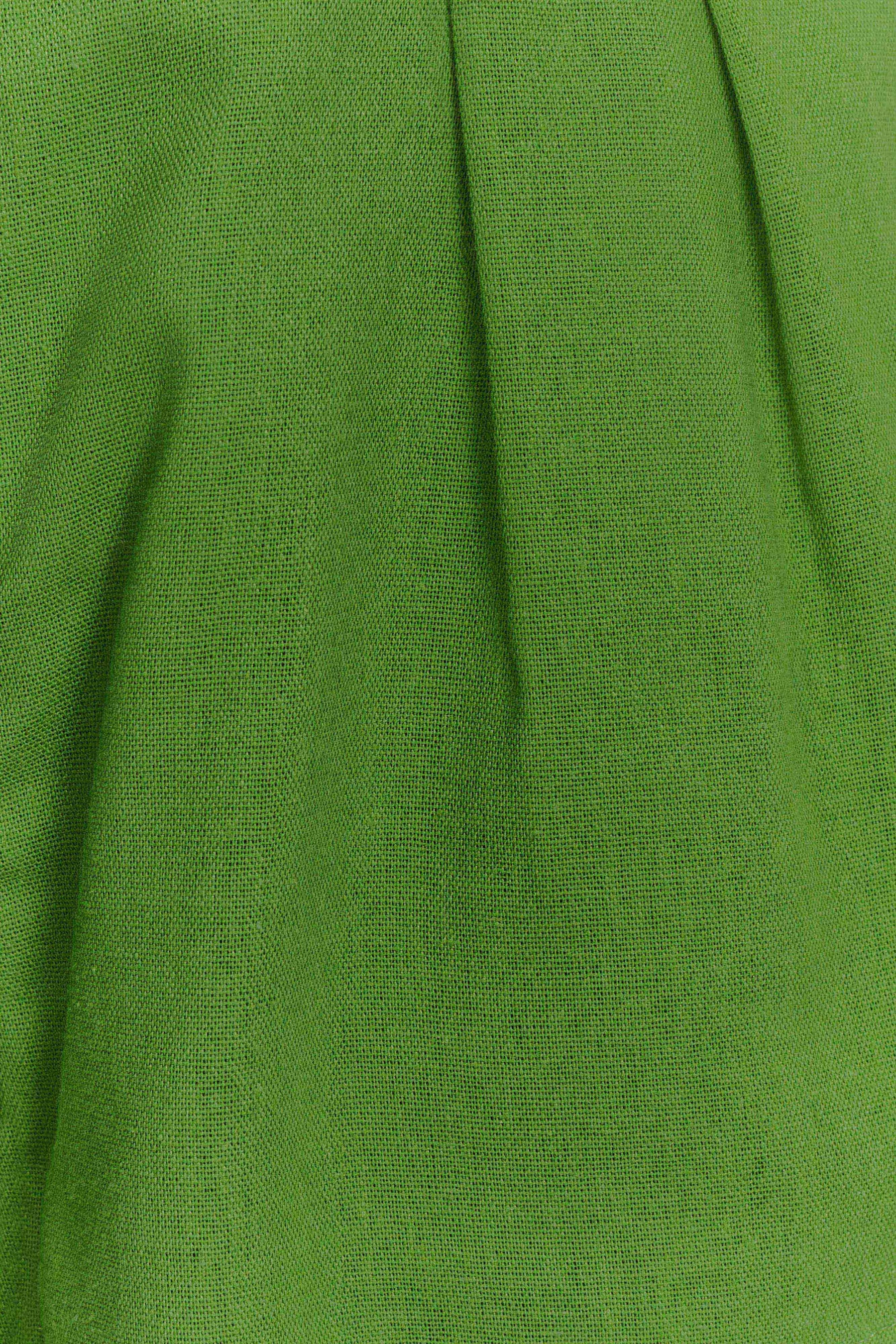 Scout Linen Belted Shorts - Green