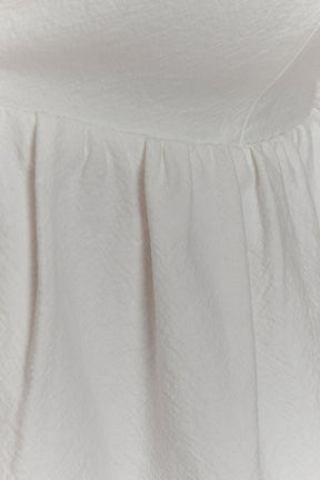 Janayia Cotton Beaded Top - White