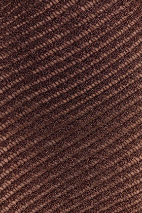 Raelynn Metallic Knit Fringe Midi Dress - Dark Chocolate