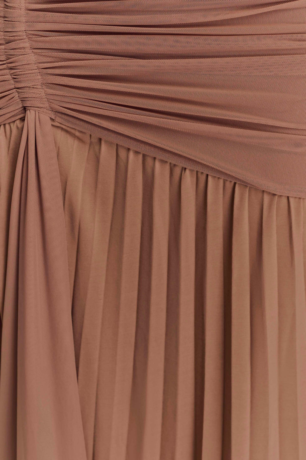 Dania Cowl Neck Slinky Maxi Dress - Mocha Mousse