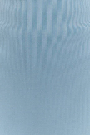 Anette Bandage Knit Strapless Top - Sky Blue