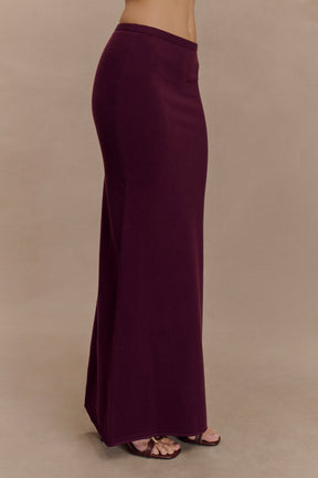Miles Knit Maxi Skirt - Plum