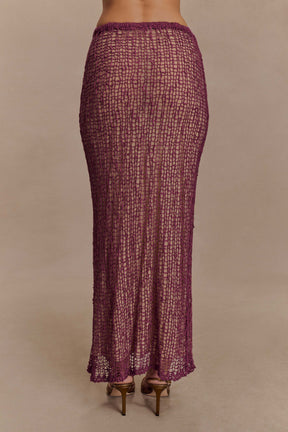 Cordelia Knit Maxi Skirt - Mauve