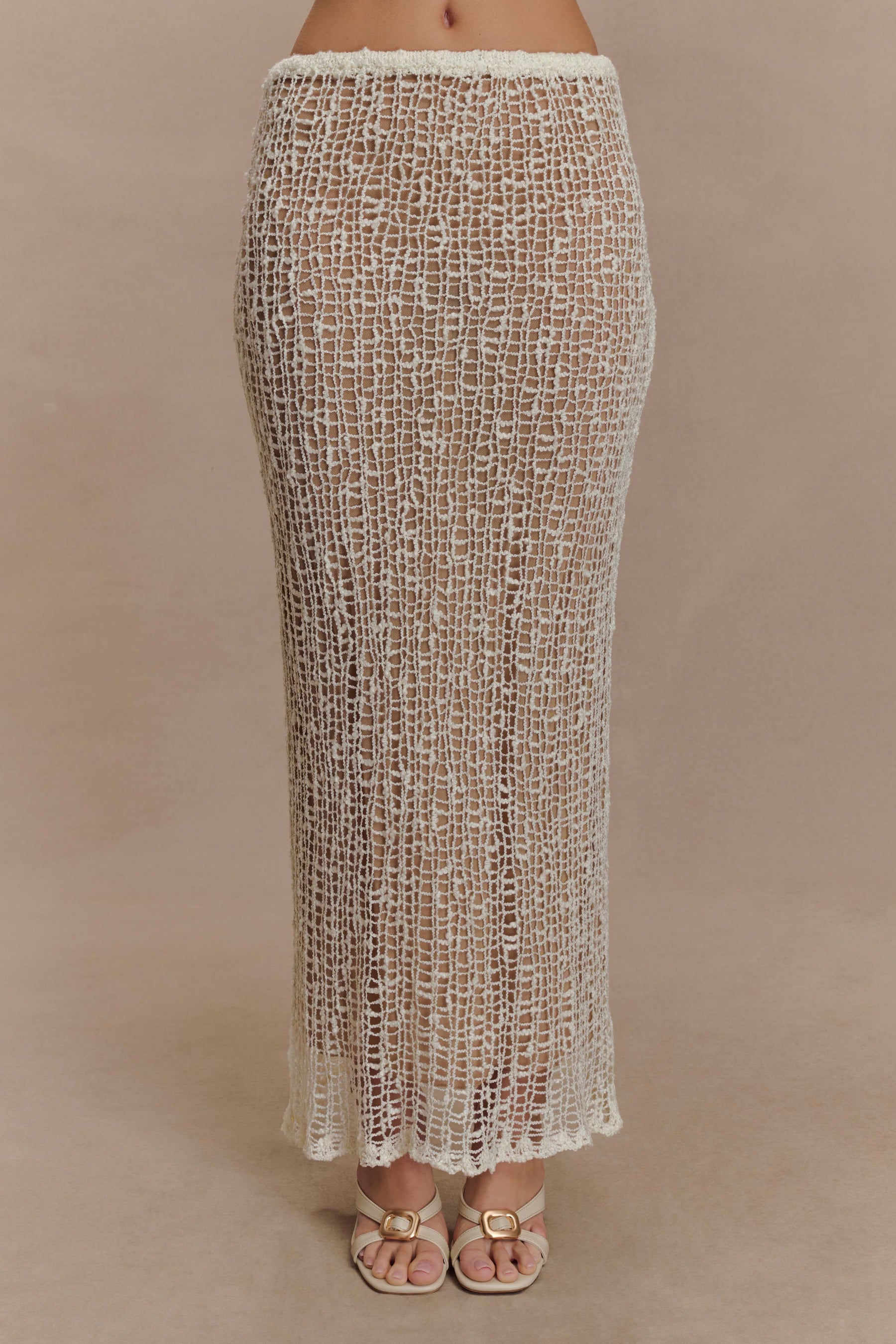Cordelia Knit Maxi Skirt - Ivory