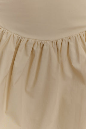 Janis Cotton Frill Mini Dress - Nude