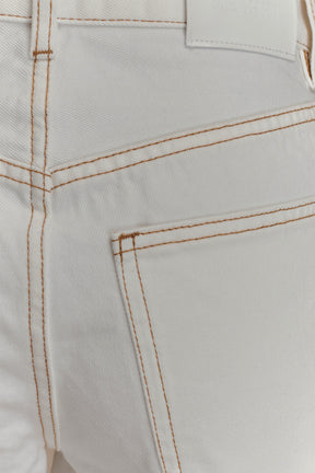 Mannon Mid Rise Denim Jeans - White