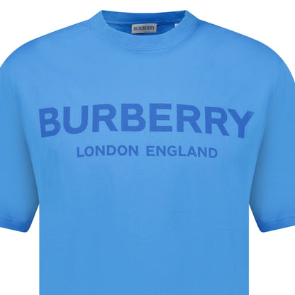 Burberry 'Ellison' Logo Print T-Shirt Blue