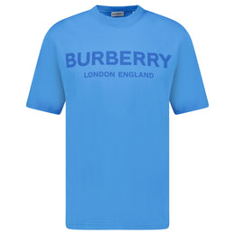 Burberry 'Ellison' Logo Print T-Shirt Blue