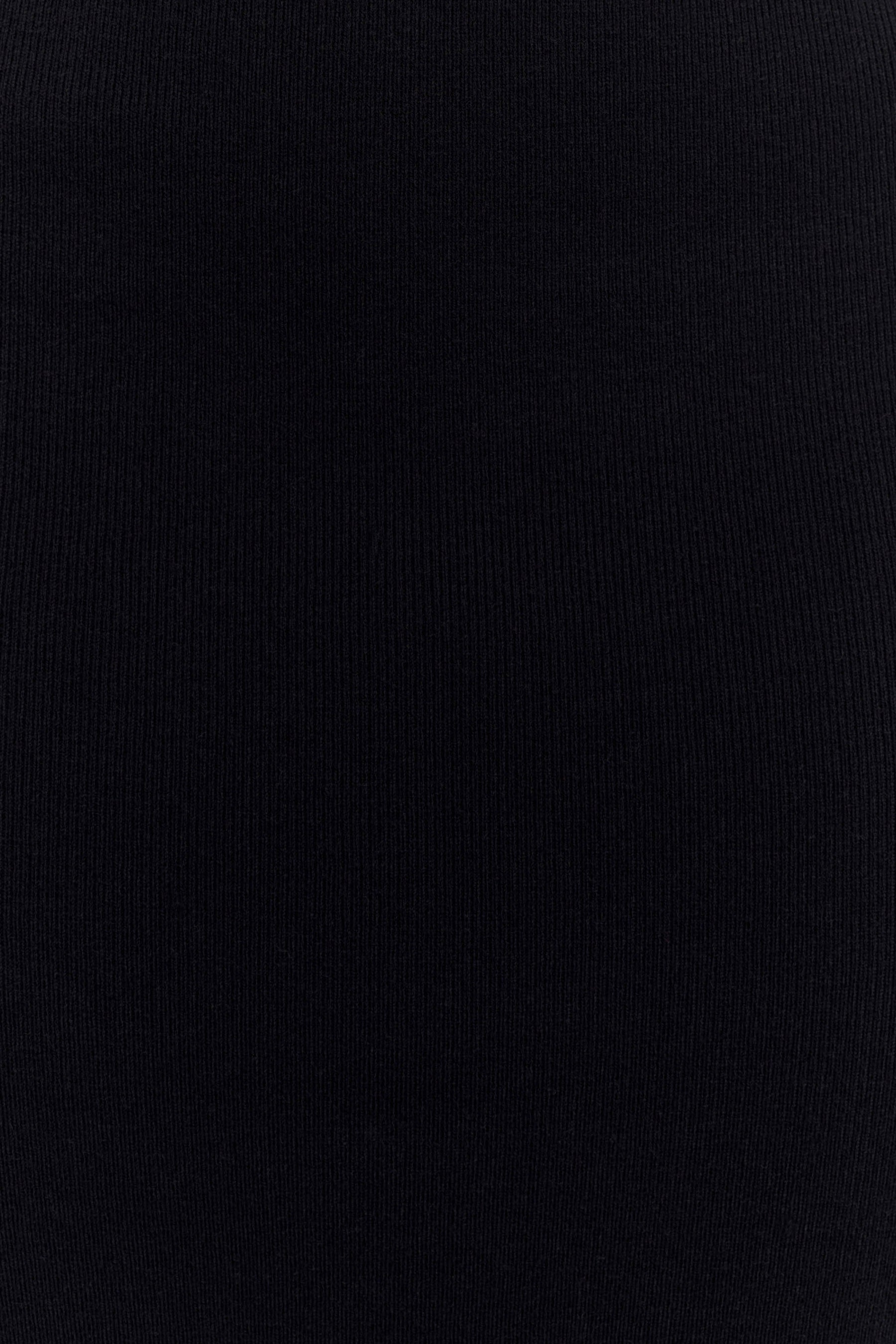 Culver Draped Twist Knit Midi Dress - Black