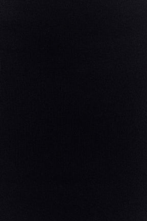 Culver Draped Twist Knit Midi Dress - Black