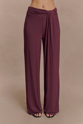 Ramona Modal Straight Leg Pant - Mahogany