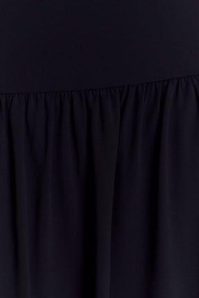 Georgina Chiffon Midi Dress - Black