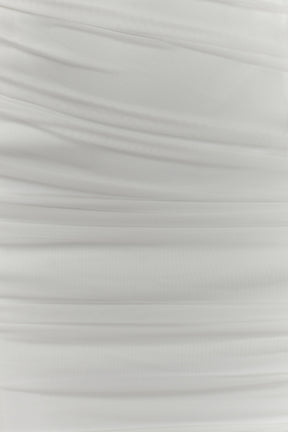 Jianna Strapless Mesh Mini Dress - White