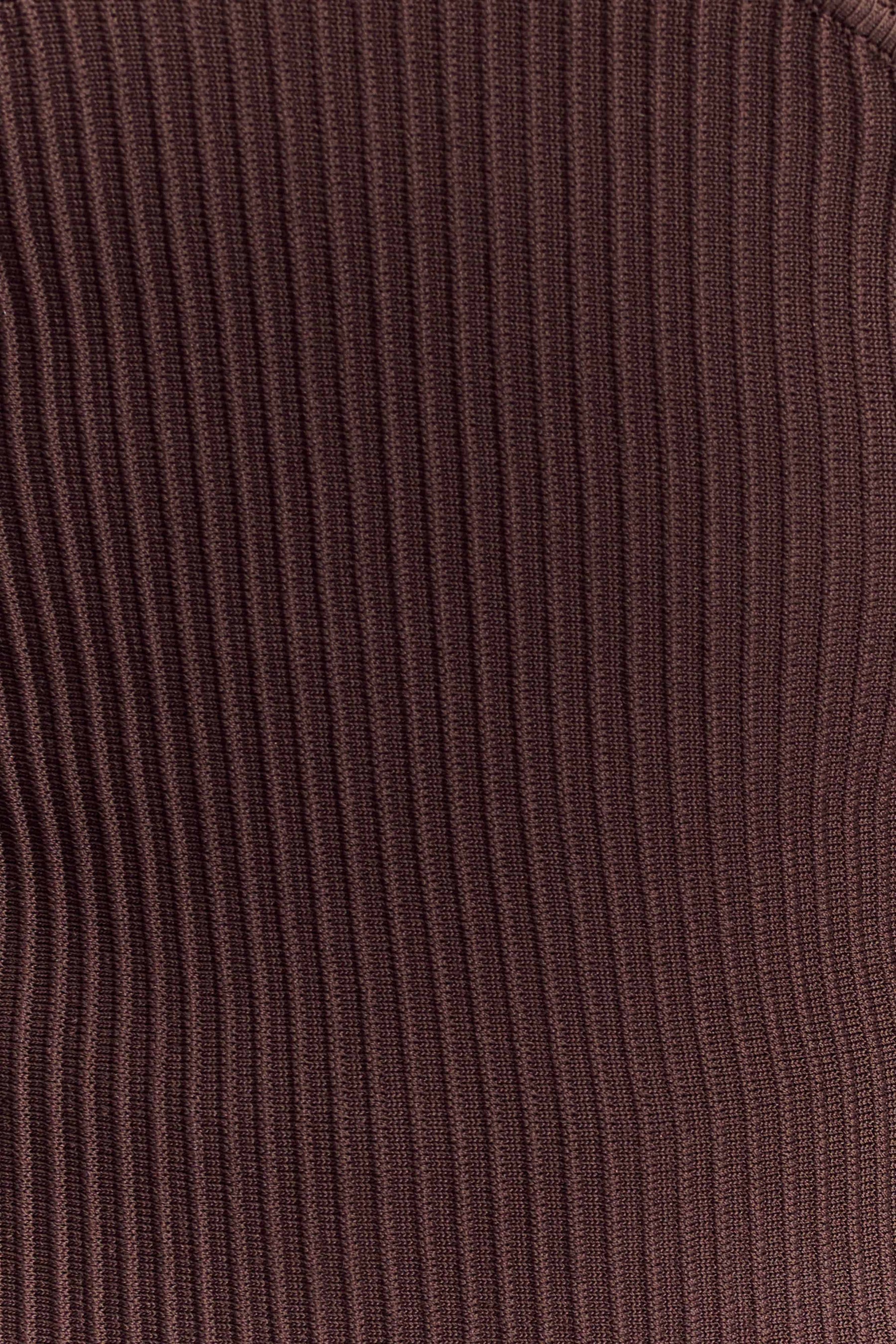 Elodie Strapless Cupped Knit Top - Chocolate